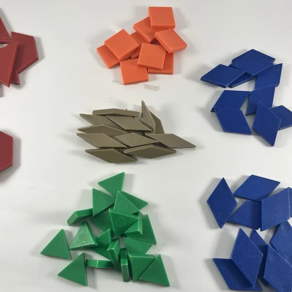 Pattern Blocks Set 93pc Educational Math Shapes Kids Learning Toy - Picture 6 of 10